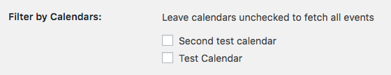 Select what calendar(s) to use