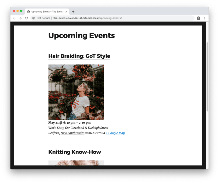 How to Display Events from The Events Calendar On a Page