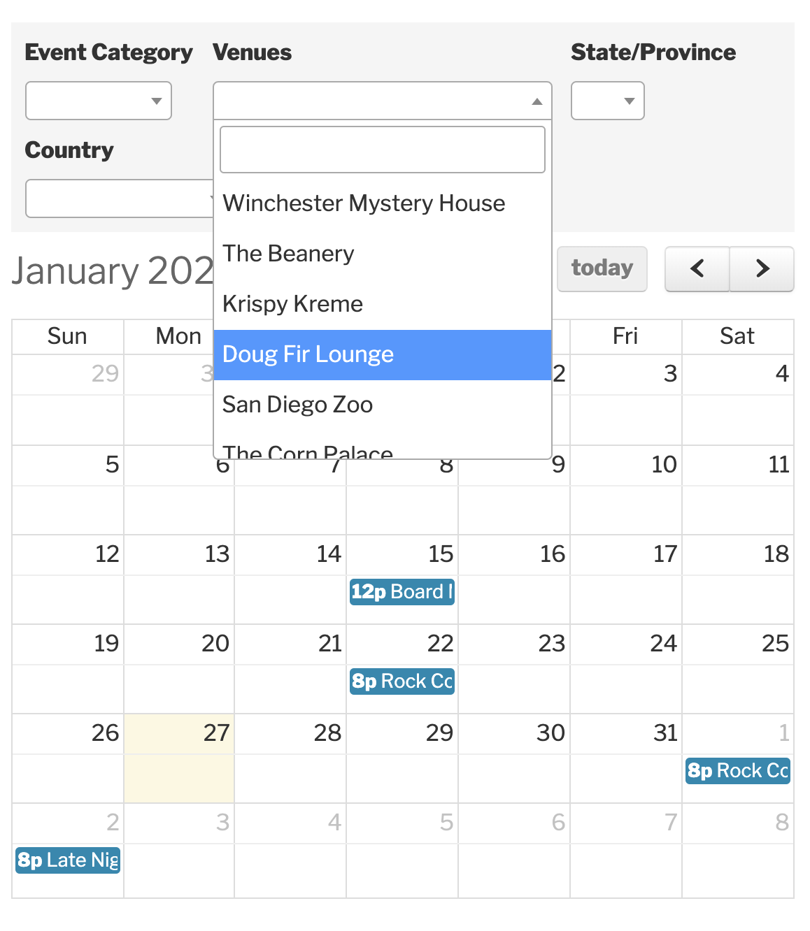 How to Create Custom Filters for The Events Calendar Shortcode Filter Bar