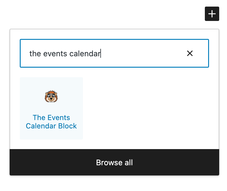 The Events Calendar Block