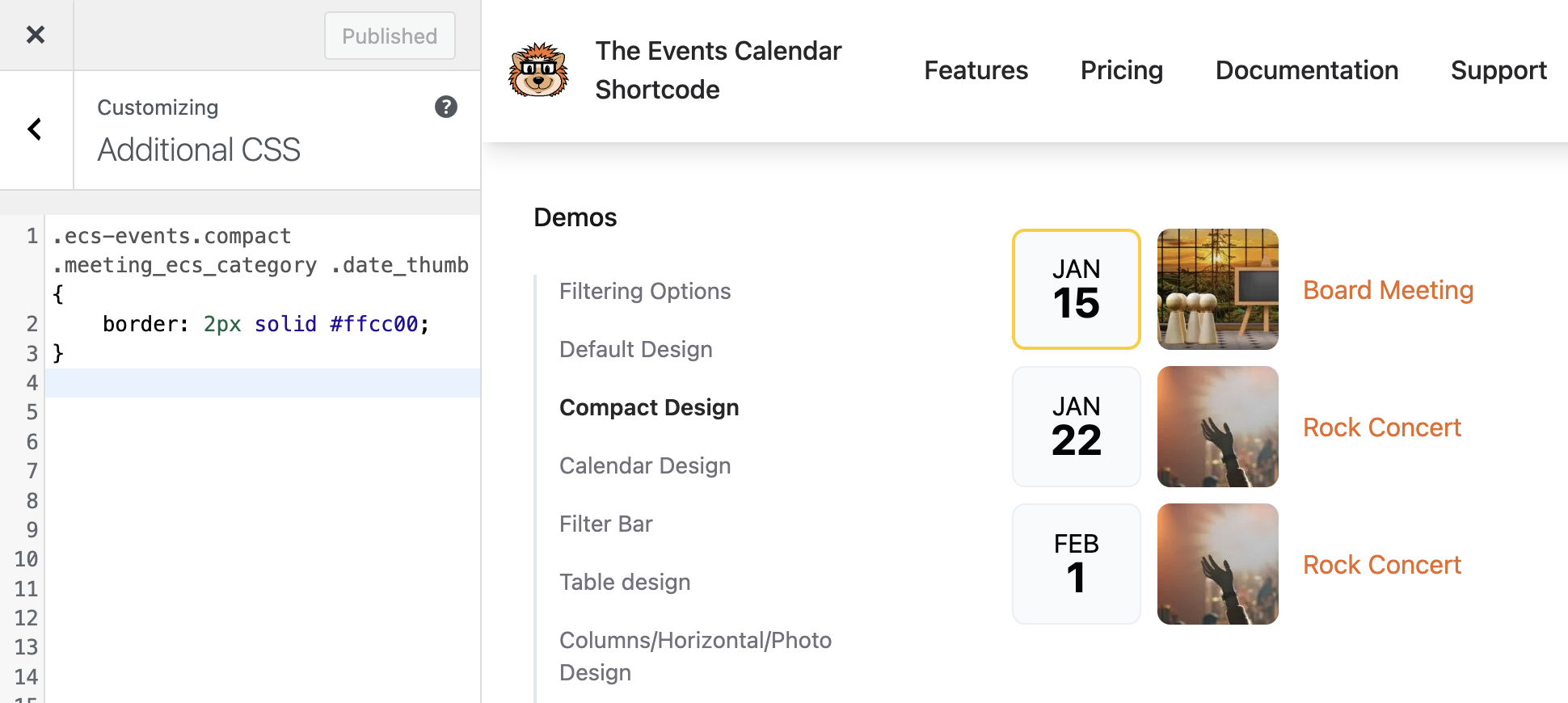 How to Customize the Styling (CSS) of The Events Calendar Events How to Customize the Styling (CSS) of The Events Calendar Events